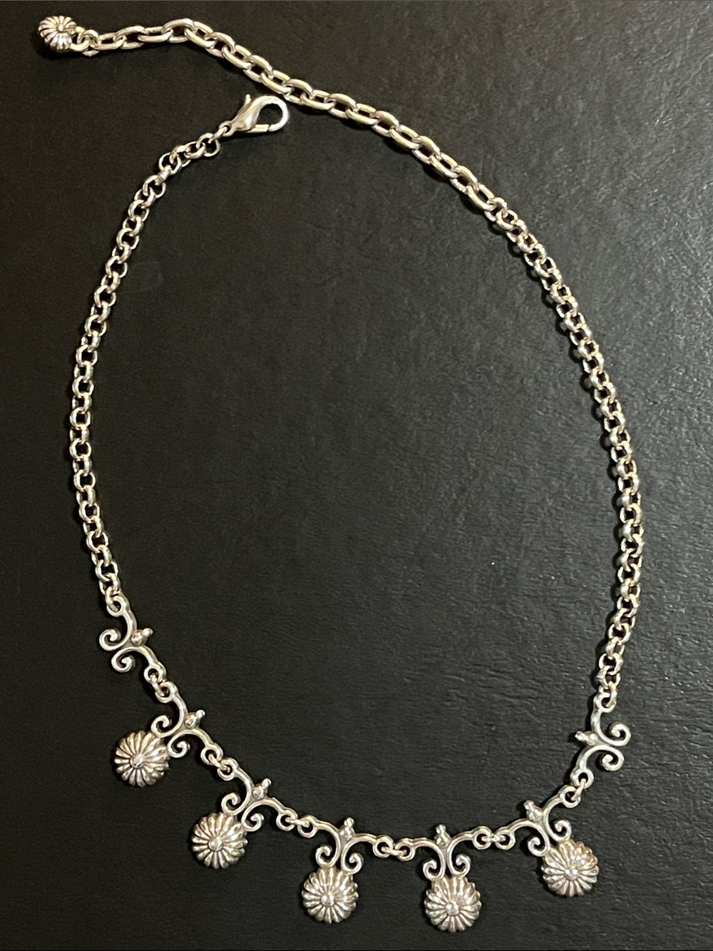 Brighton Delicate Silver Daisy Charm Necklace